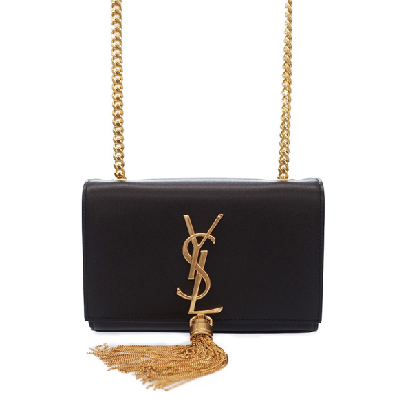 Saint Laurent Monogram Kate Chain Shoulder Bag Black - Picture 1 of 5